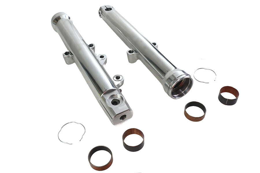 V-Twin - 39mm Fork Sliders Polished Single Disc