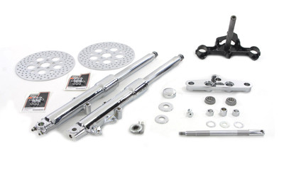 V-Twin - Fork Assembly with Chrome Sliders