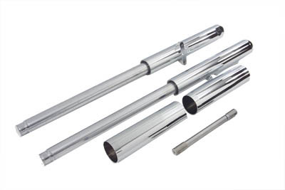 V-Twin #9000-10-R - Billet Mega Fork Leg Set Chrome