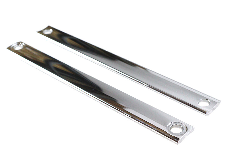 V-Twin #77483 - Chrome Triple Tree Cover Trim Strip Set
