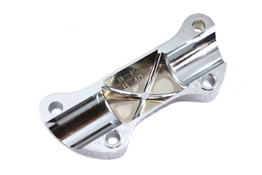 MCM #78342 - Skull Riser Top Clamp Chrome