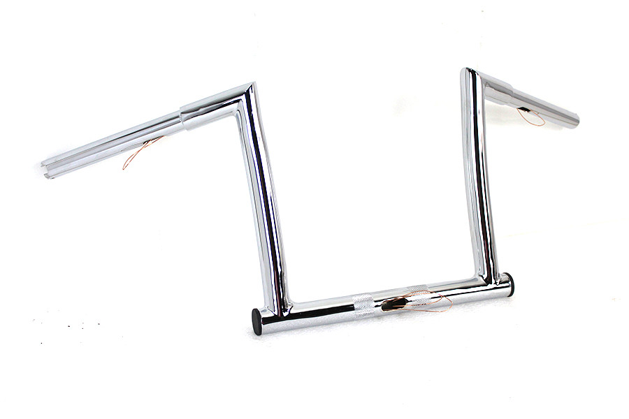 MCM #20270A - 12 inch ChiZeled Z-Bar Handlebar Chrome