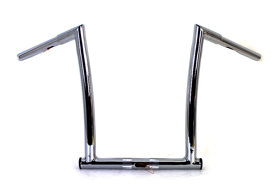 MCM #20270D - 12 inch ChiZeled Z-Bar Handlebar Chrome