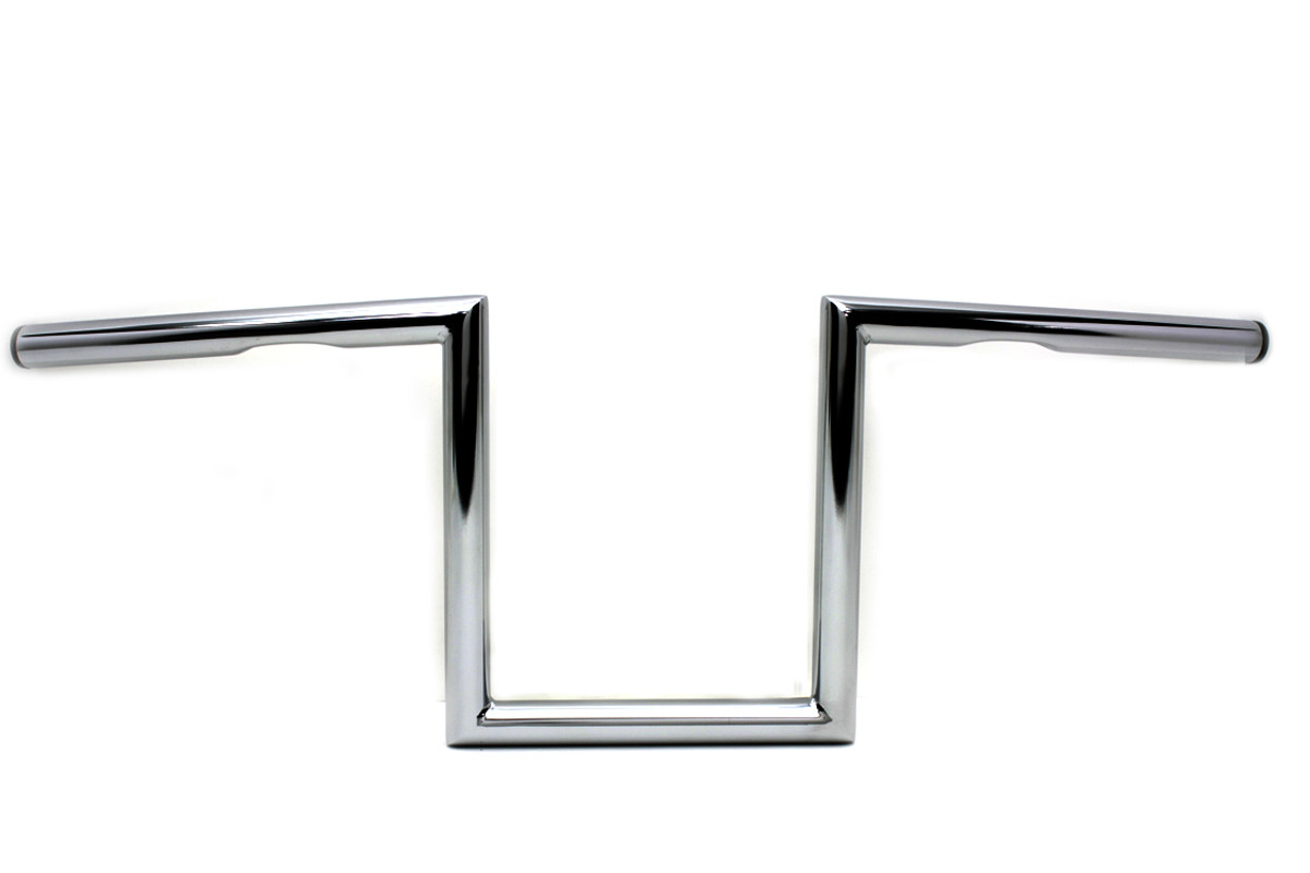 MCM #20240 - 10 inch Z Handlebar with Indents Chrome