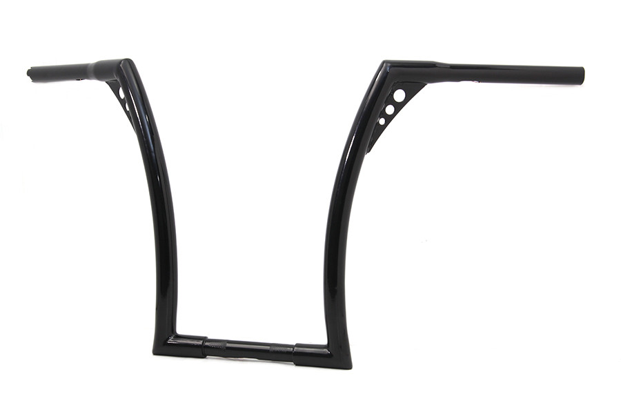 MCM #20245B - 17 inch Black Z-Bar Handlebar with Indents