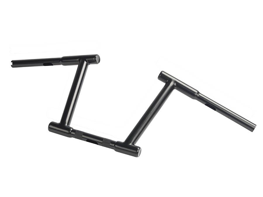 MCM #21056B - 10 inch Z-Bar Racing Handlebar with Indents Black