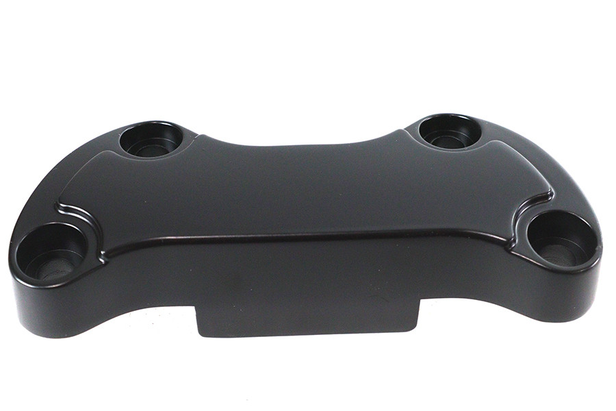 MCM #77629 - Black Smooth Handlebar Clamp Cover with Skirt