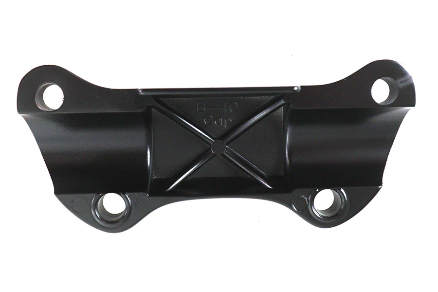 MCM #77629 - Black Smooth Handlebar Clamp Cover with Skirt