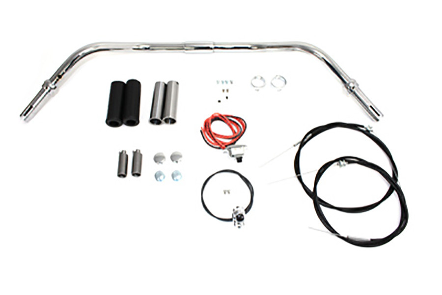 MCM - 4 inch Chrome Handlebar Assembly
