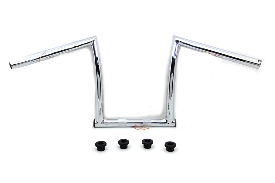 MCM #20199 - 11 inch Chrome ChiZeled Z-Bar Handlebar with Indents