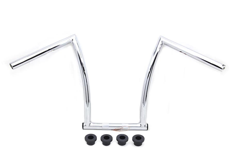 MCM #20201 - 15 inch Chrome ChiZeled Z-Bar Handlebar with Indents