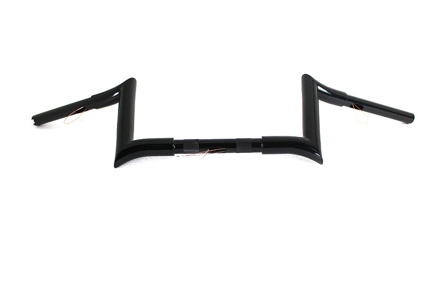 MCM #20280B - 8 inch Black Z-Bar Handlebar with Indents