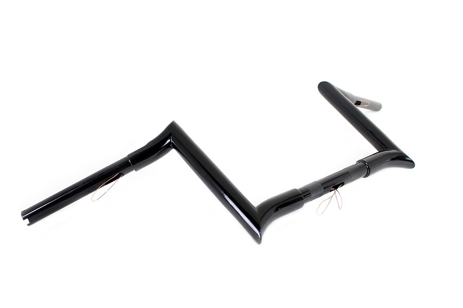 MCM #20281B - 10 inch Black Z-Bar Handlebar with Indents