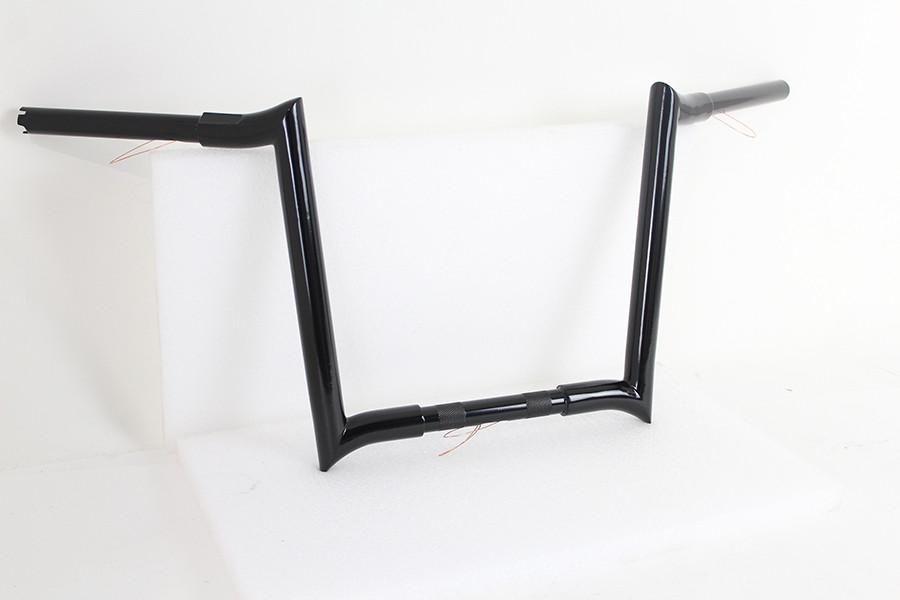 MCM #20283B - 14 inch Black Z-Bar Handlebar with Indents