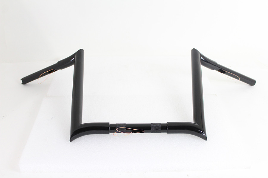 MCM #20283B - 14 inch Black Z-Bar Handlebar with Indents