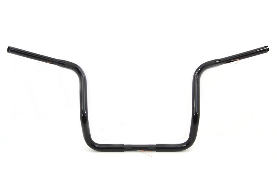 MCM #20099 - 14 inch Dresser Ape Hanger Handlebar with Indents Black