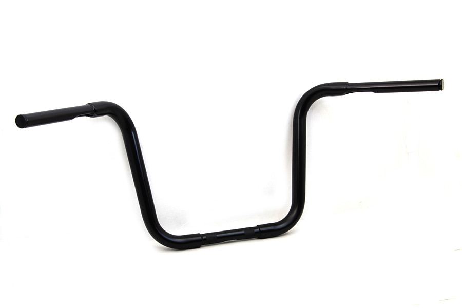 MCM #20253B - 12-1/2 inch Buffalo Ape Hanger Handlebar with Indents Black