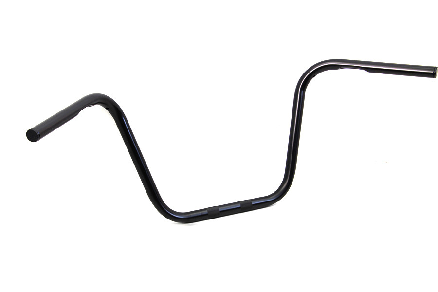 MCM #20262B - 12 inch Ape Hanger Handlebars with Indents Black