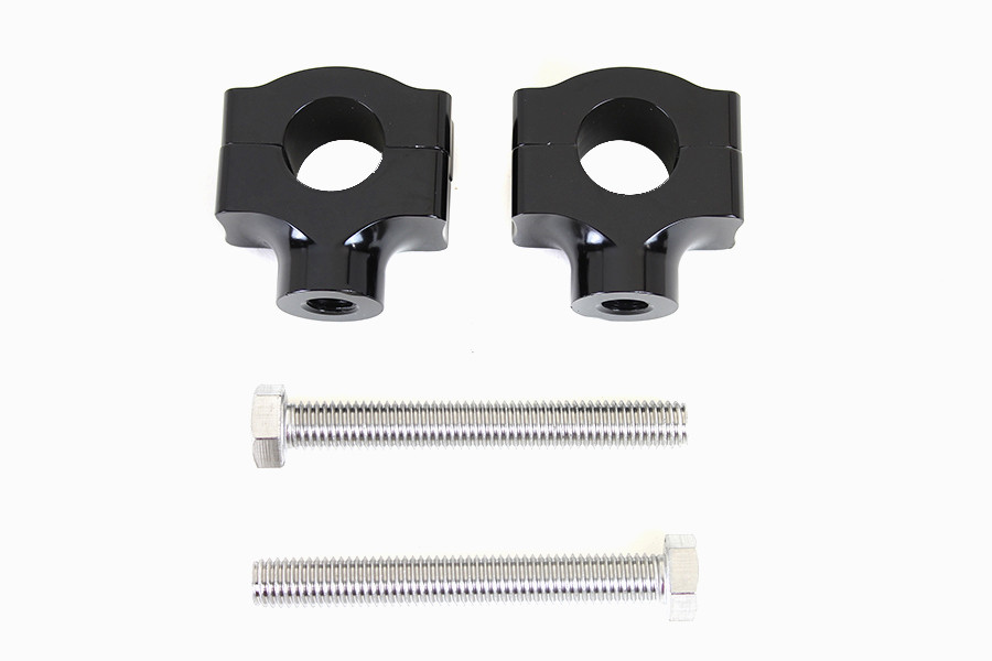 MCM #H57-6087B - 1 inch Handlebar Riser Set Black