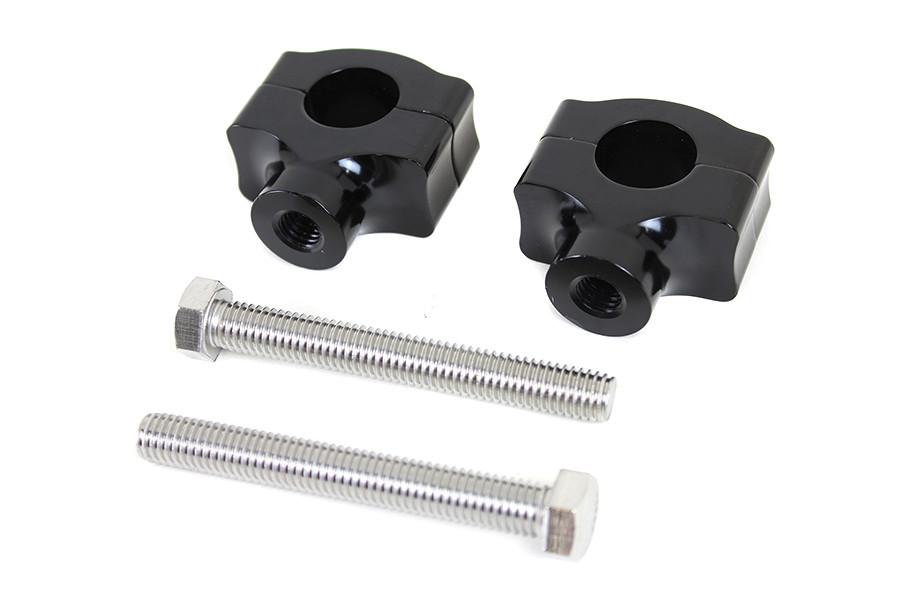 MCM #H57-6087B - 1 inch Handlebar Riser Set Black