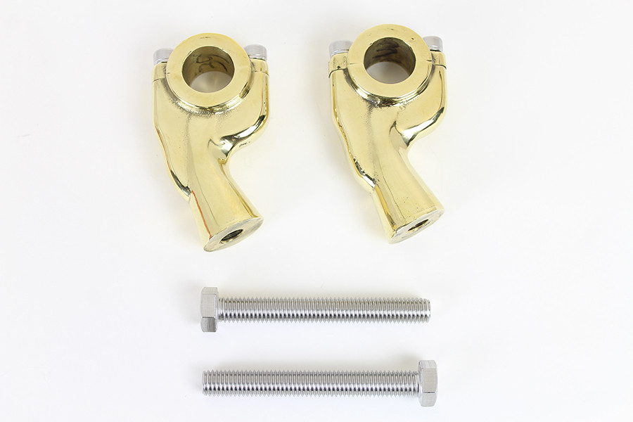 MCM #H57-6089BR - 1 inch Retro Pullback Riser Set Brass