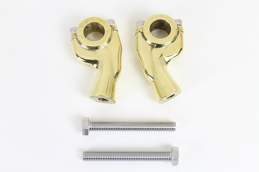 MCM #H57-6089BR - 1 inch Retro Pullback Riser Set Brass