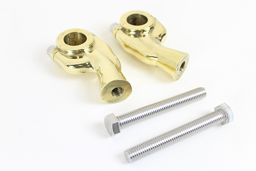 MCM #H57-6089BR - 1 inch Retro Pullback Riser Set Brass