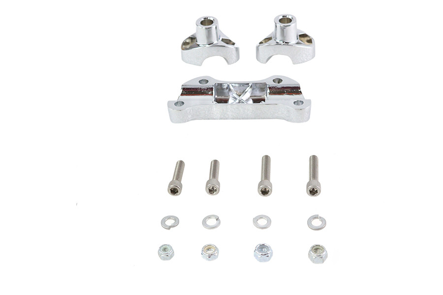 V-Twin - 1-1/8 inch Post Riser Kit Chrome