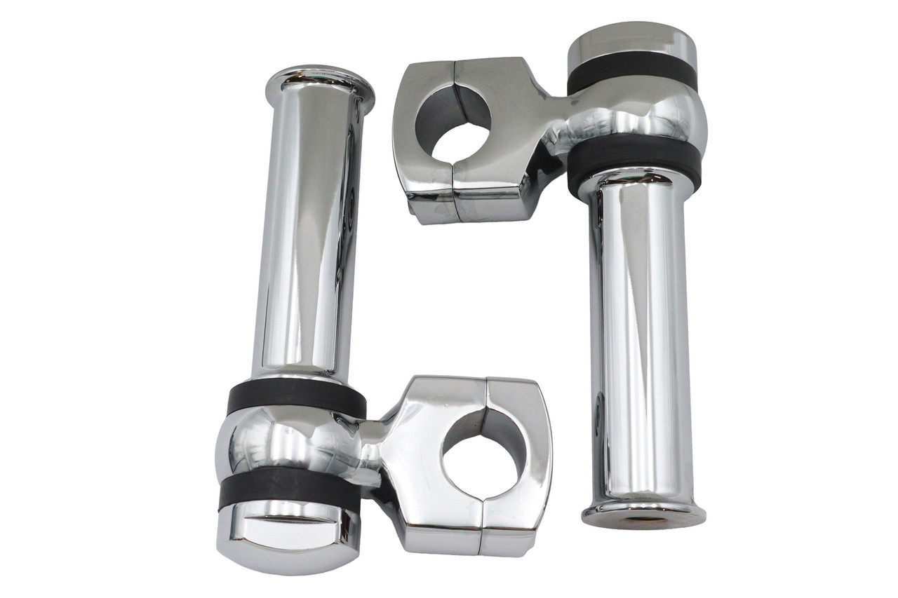 MCM #57-0016 - 4-1/4 inch Offset Dog Bone Riser Set Chrome