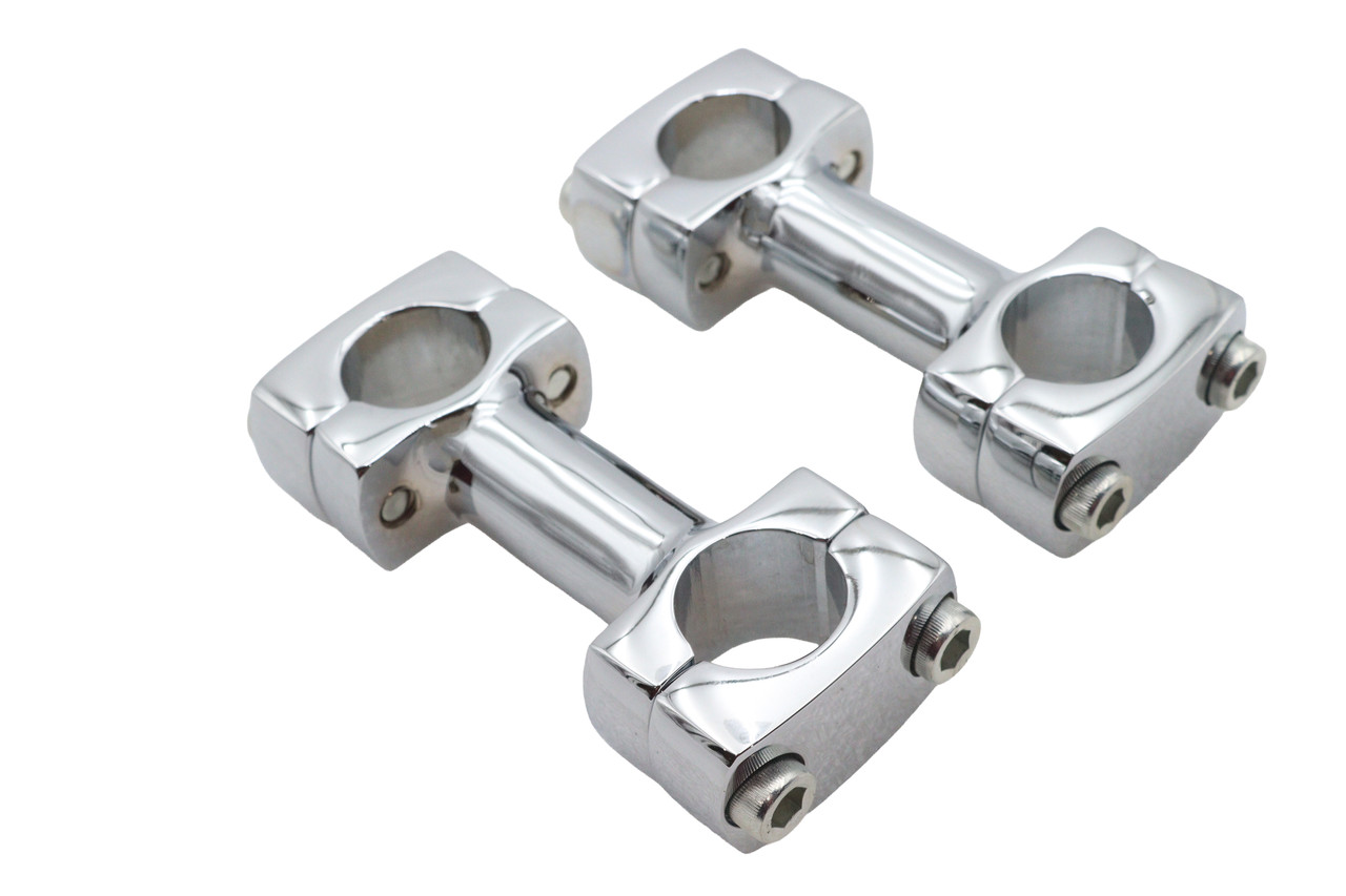 Paughco #356 - 3 inch Dog Bone Riser Set Chrome