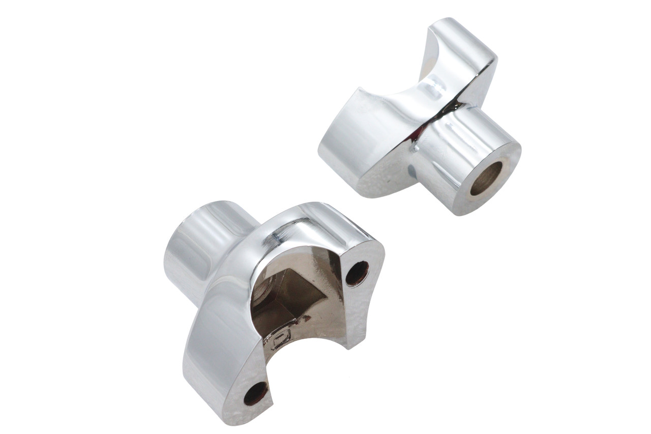 MCM #57-6017B - 1.7 inch Buffalo Riser Set Chrome