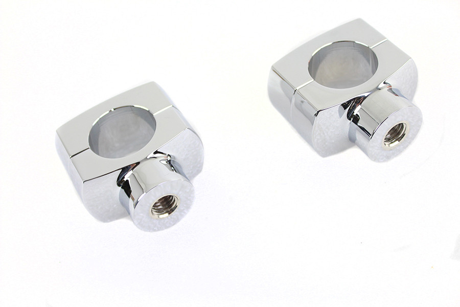 V-Twin #63881 - 1-1/4 inch Shorty Riser Set Chrome