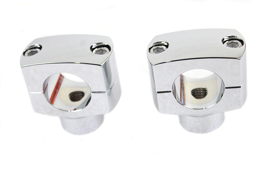 V-Twin #63881 - 1-1/4 inch Shorty Riser Set Chrome