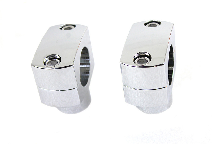 V-Twin #63881 - 1-1/4 inch Shorty Riser Set Chrome