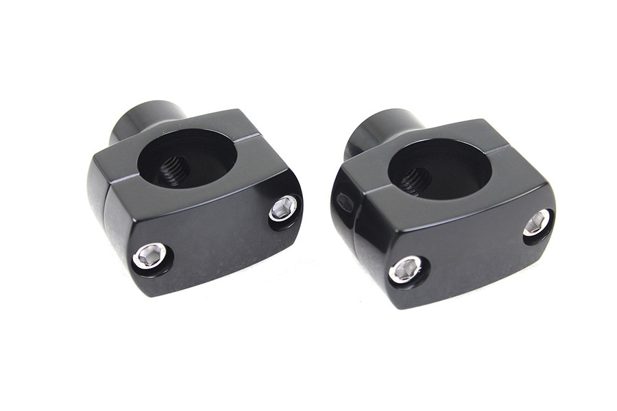 V-Twin #63881B - 1-1/4 inch Shorty Riser Set Black