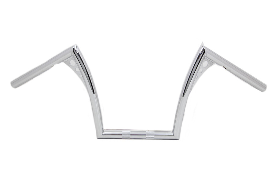 MCM #20120 - 12 inch Pirate Z-Bar Handlebar Chrome