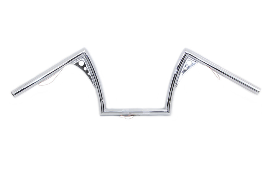 MCM #20124 - 10 inch Pirate Z-Bar Handlebar Chrome