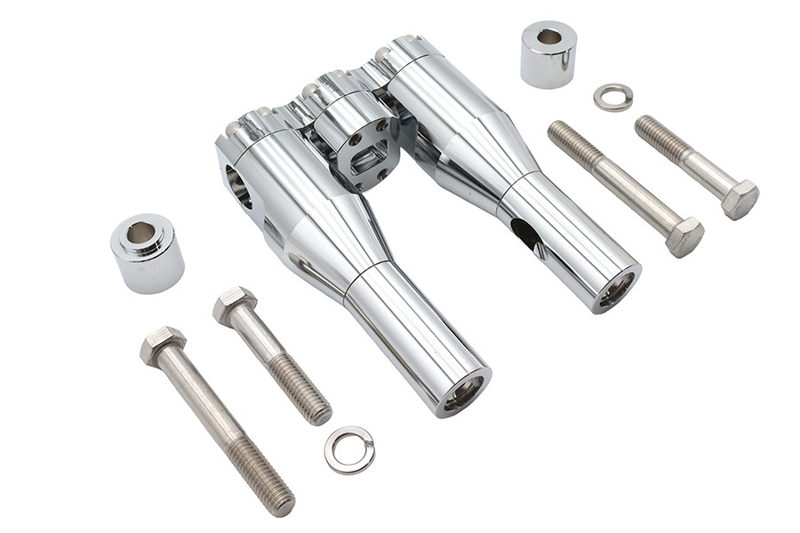 Wyatt Gatling #78969 - Wyatt Gatling 6 inch Baron Style Riser Set Chrome