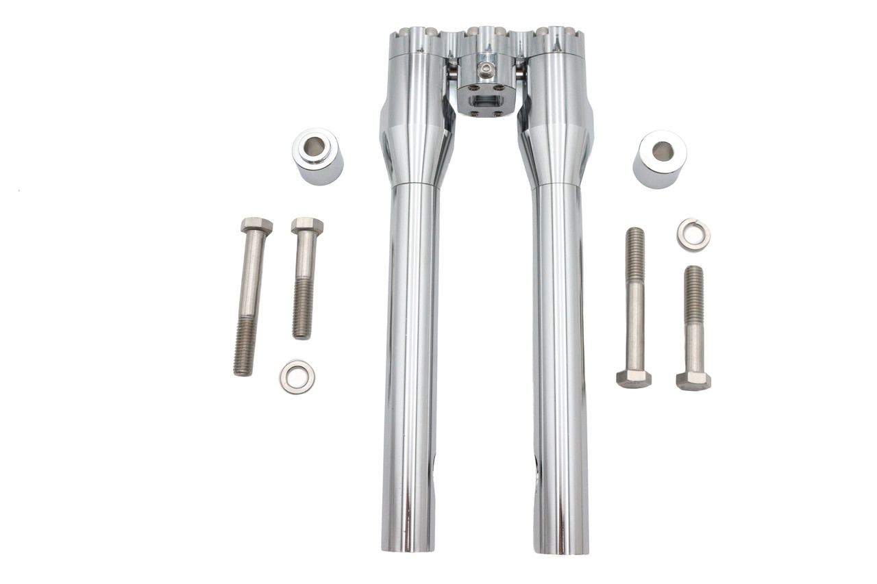 Wyatt Gatling #78969E - Wyatt Gatling 12 inch Baron Style Riser Set Chrome