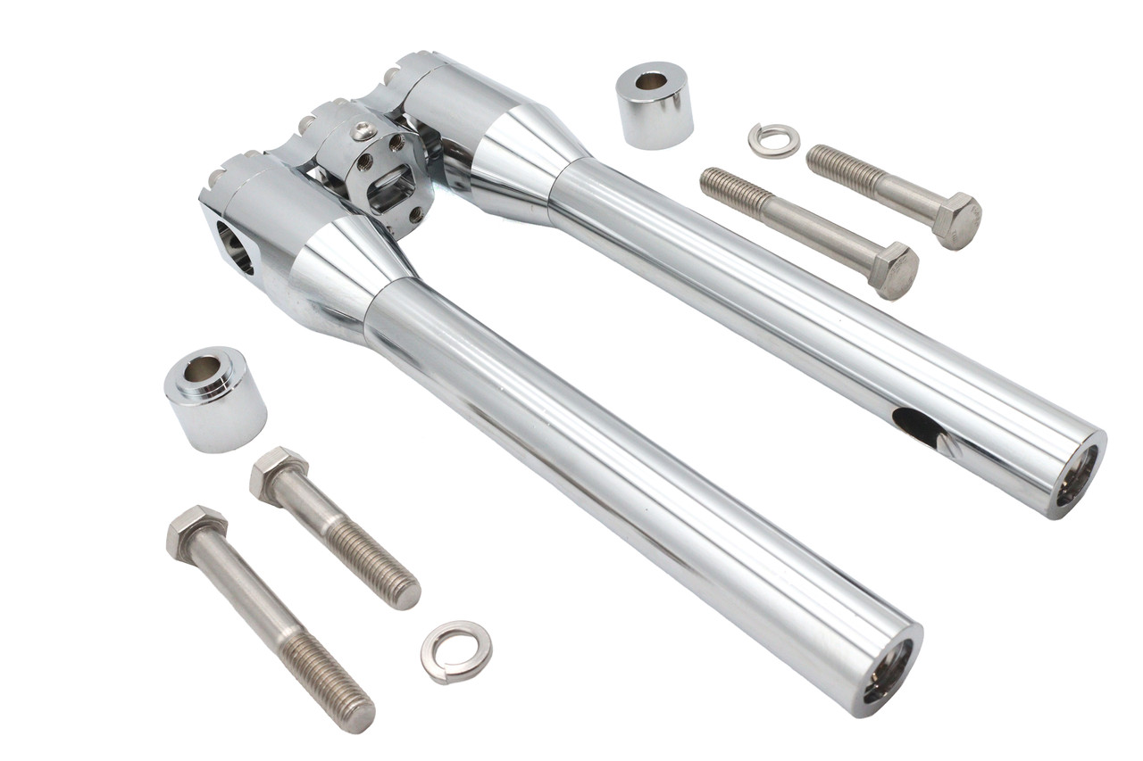 Wyatt Gatling #78969E - Wyatt Gatling 12 inch Baron Style Riser Set Chrome