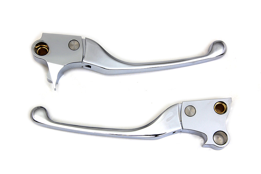 V-Twin #77322 - Chrome Adjustable Hand Lever Set