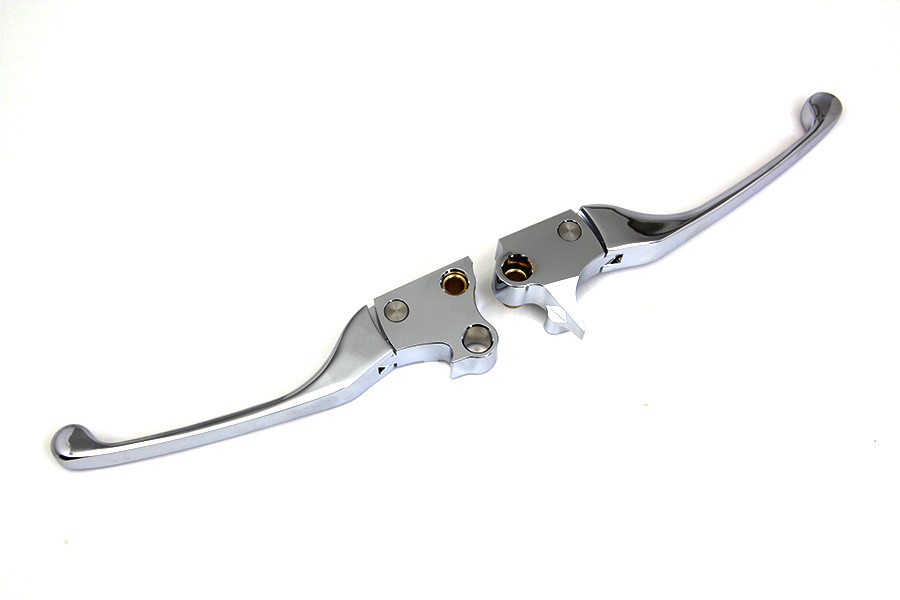 V-Twin #77322 - Chrome Adjustable Hand Lever Set