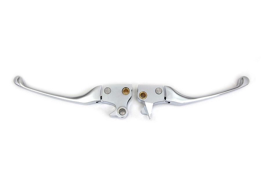 V-Twin #77323 - Chrome Adjustable Hand Lever Set