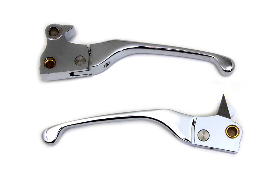 V-Twin #77323 - Chrome Adjustable Hand Lever Set