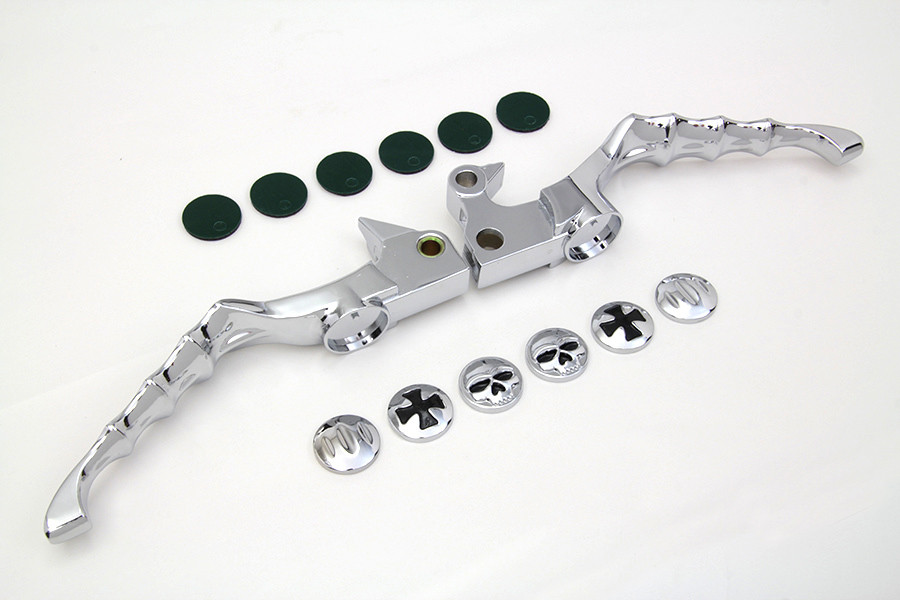 V-Twin #241-023 - Chrome Skeleton Hand Lever Set