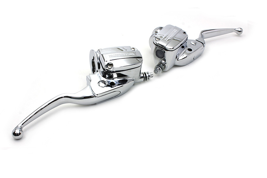 V-Twin #77515 - Handlebar Control Kit Chrome with Hydraulic Clutch