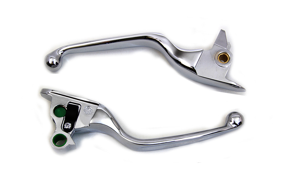 V-Twin #78235 - Contour Hand Lever Set Chrome