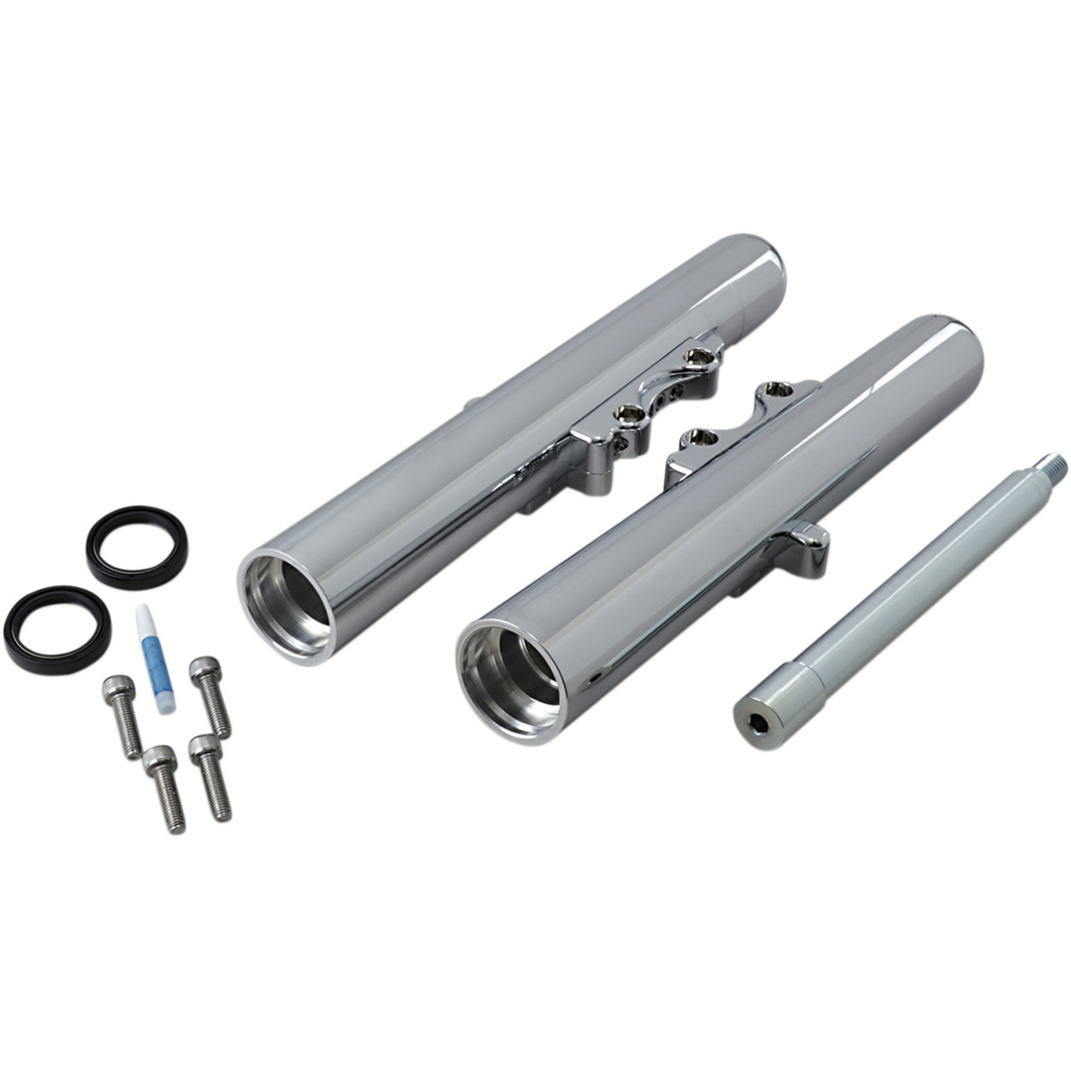 Arlen Ness #06-500 - Fork Legs - Chrome - Smooth - Dual Disc - '08-'13 FLT