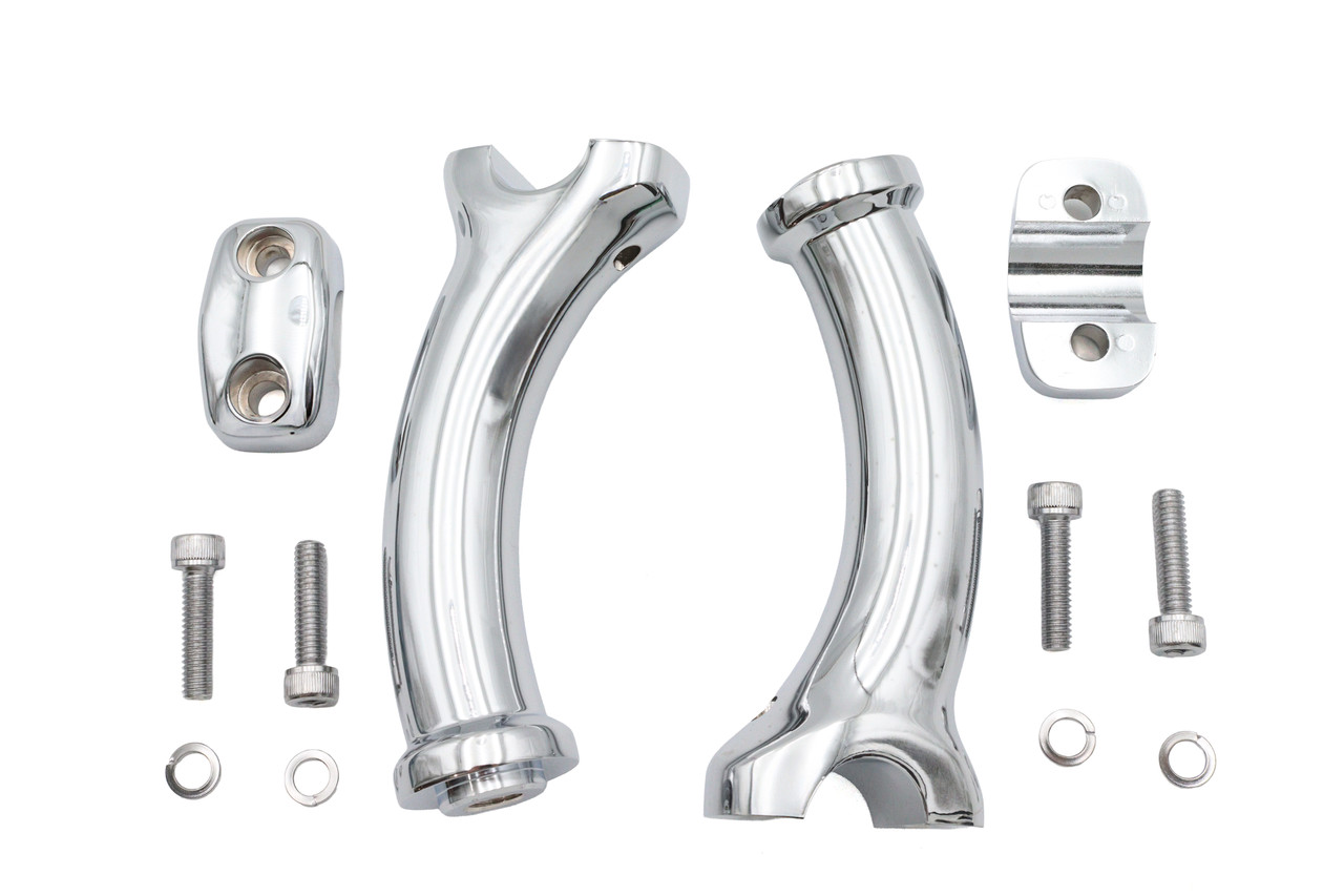 V-Twin - 5-3/4 inch Fatty Pullback Riser Kit Chrome