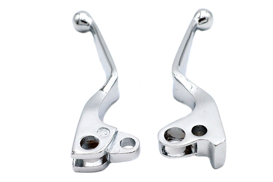 V-Twin #07-0562/3 - Chrome Wide Hand Lever Set